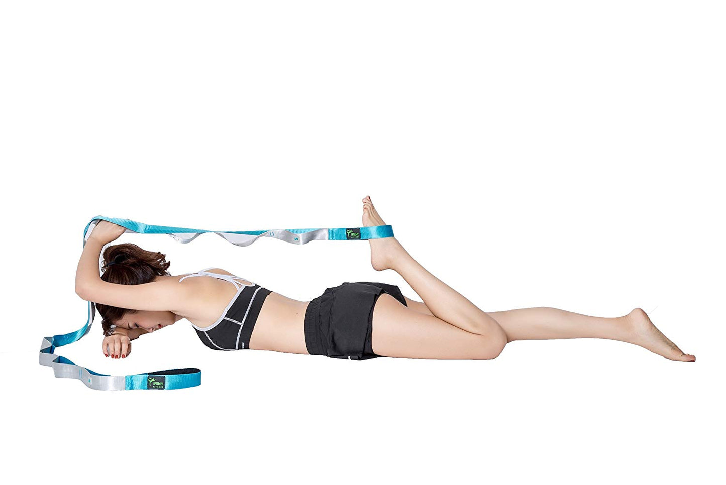 8 ft Long Stretching Strap for Physical Therapy, Yoga, Pilates, Ballet, after workout stretching