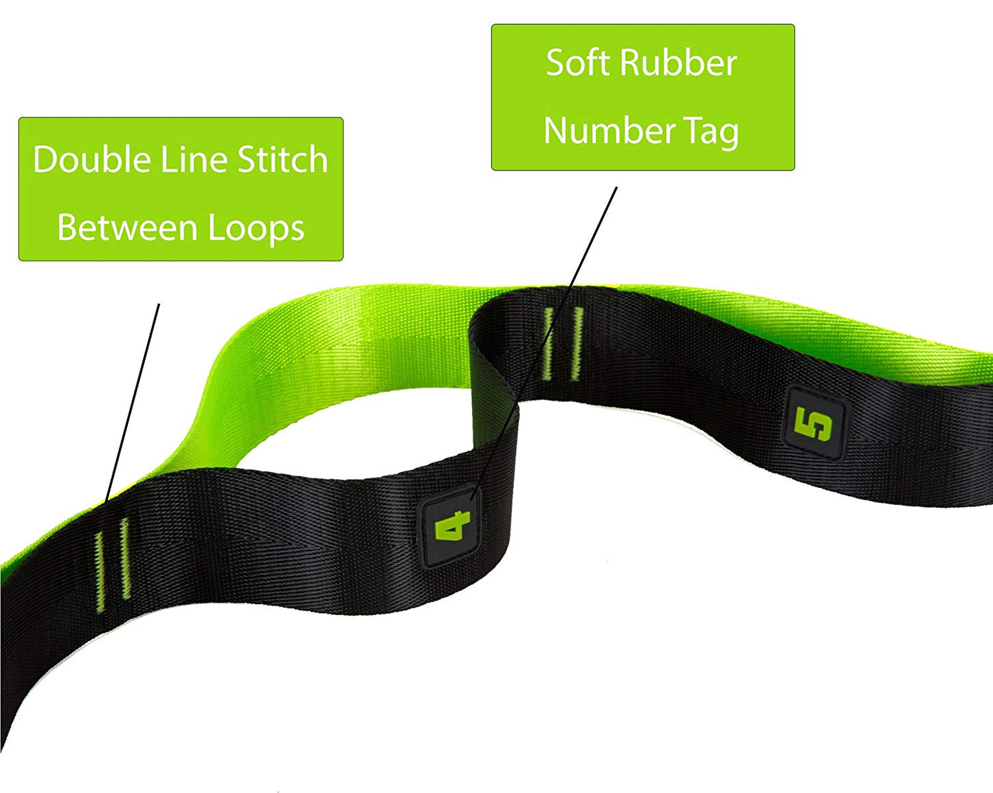 8 ft Long Stretching Strap for Physical Therapy, Yoga, Pilates, Ballet, after workout stretching