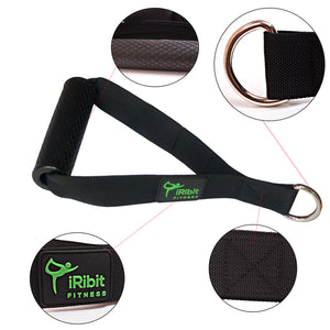 A Pair of Professional Exercise Handles for Cable Machines and Resistance Bands