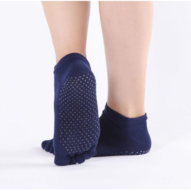 Lot of 6 Five Finger Grippy Full-Toe Anti-skid Socks for Yoga Pilates and Barre