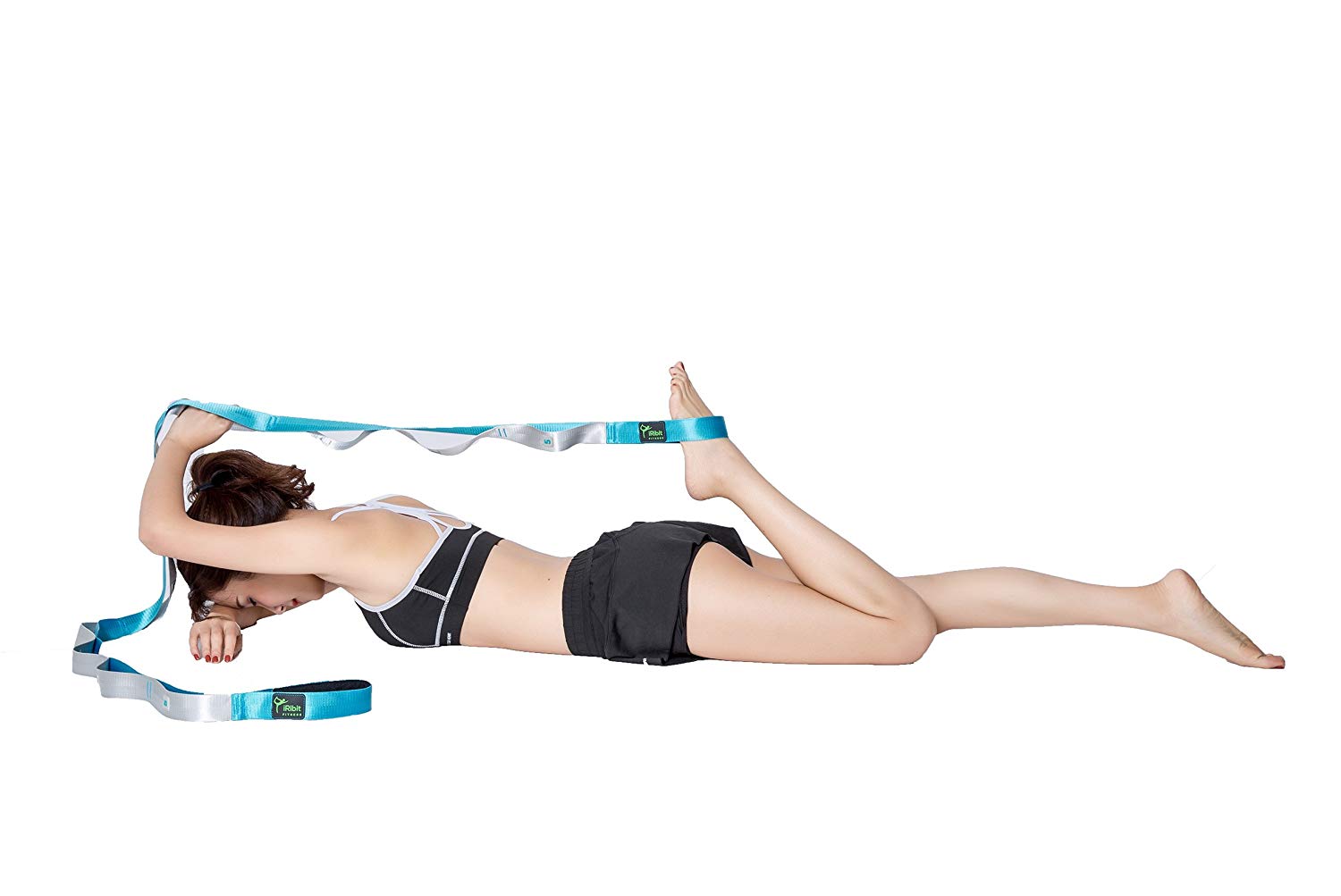 8 ft Long Stretching Strap for Physical Therapy, Yoga, Pilates, Ballet, after workout stretching