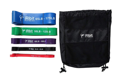iRibit Fitness Assisted Pull-Up Bands, Powerlifting Bands, Resistance Bands, Stretch Bands for Crossfit