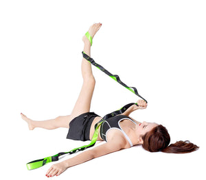 8 ft Long Stretching Strap for Physical Therapy, Yoga, Pilates, Ballet, after workout stretching