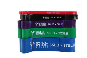 iRibit Fitness Assisted Pull-Up Bands, Powerlifting Bands, Resistance Bands, Stretch Bands for Crossfit