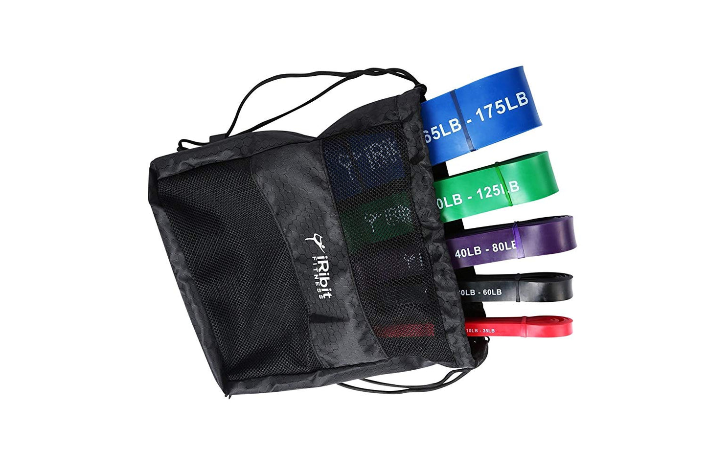 iRibit Fitness Assisted Pull-Up Bands, Powerlifting Bands, Resistance Bands, Stretch Bands for Crossfit