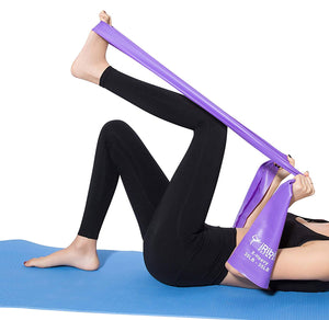 6.5ft Long Resistance Bands Set – Flat Latex Free Bands with Handles, Door Anchor, and carrying bag