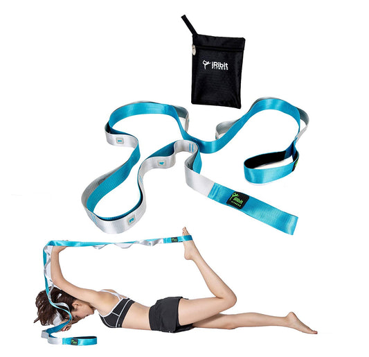 8 ft Long Stretching Strap for Physical Therapy, Yoga, Pilates, Ballet, after workout stretching