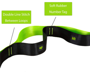 8 ft Long Stretching Strap for Physical Therapy, Yoga, Pilates, Ballet, after workout stretching