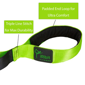 8 ft Long Stretching Strap for Physical Therapy, Yoga, Pilates, Ballet, after workout stretching