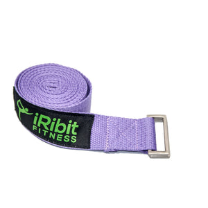 Premium 8ft yoga strap with high-end rectangle metal buckle